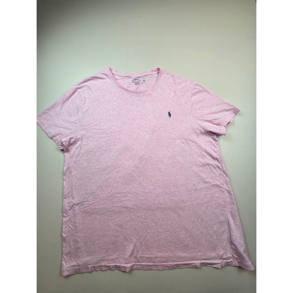 Polo Ralph Lauren Mens XXL Pink Heather Custom Slim Fit Short Sleeve T-Shirt
